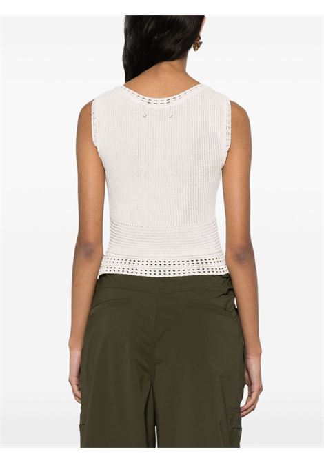 White crochet-knit tank top - women GOLDEN GOOSE | GWP01834P00146315103