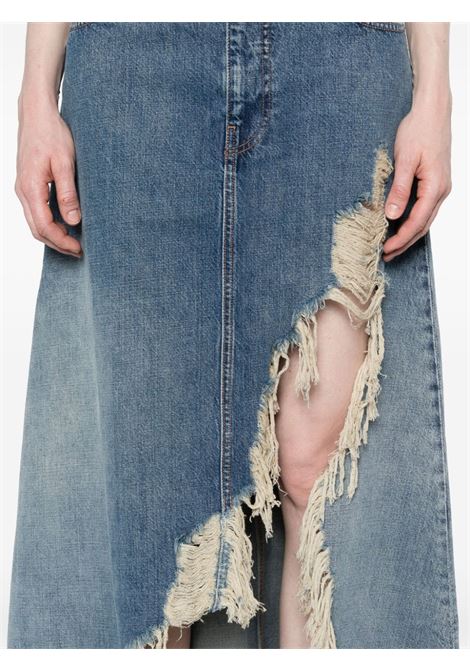 Blue raw-cut denim maxi skirt Guess Usa - women GUESS USA | W4GU41D4RV1GUUI