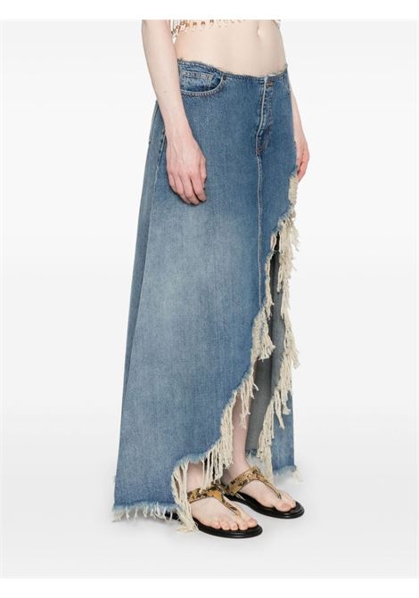 Blue raw-cut denim maxi skirt Guess Usa - women GUESS USA | W4GU41D4RV1GUUI