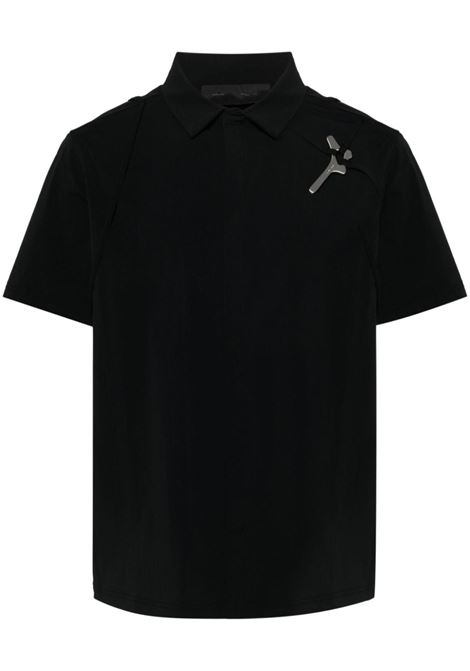 Black hardware-detailed shirt ? men 