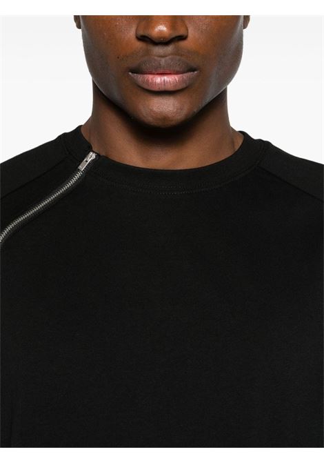 Black Sequence zip-detail cotton T-shirt Heliot Emil - men HELIOT EMIL | HEM09090BLK01