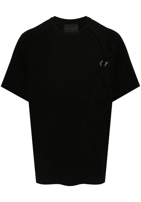T-shirt con dettagli hardware in nero - uomo