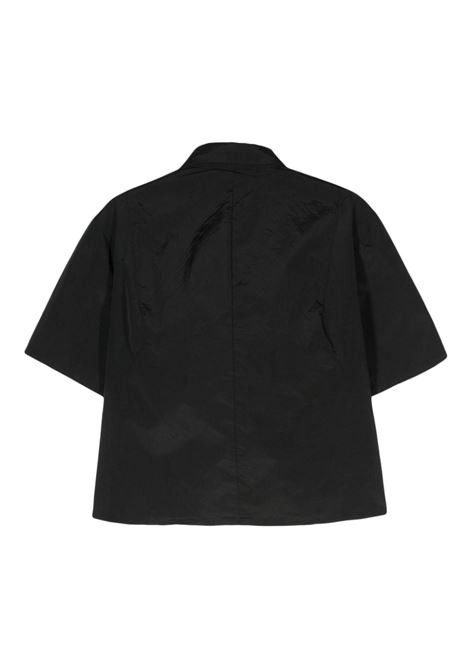 Black logo-appliqu? short-sleeved shirt Heliot Emil - men  HELIOT EMIL | SS24M05049BLK01