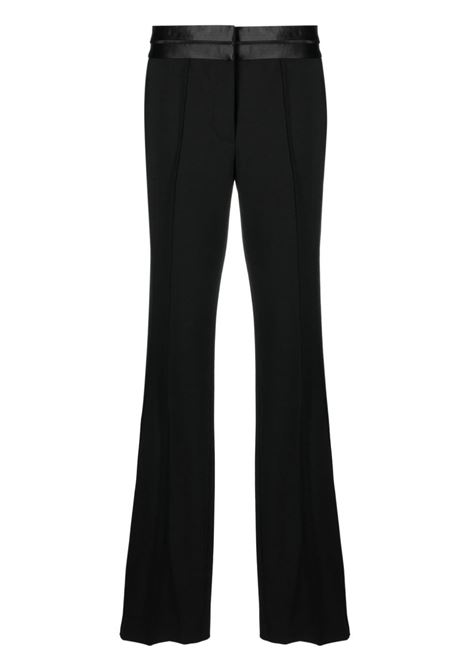 Black satin-trimmed bootcut trousers - women HELMUT LANG | N09HW205001