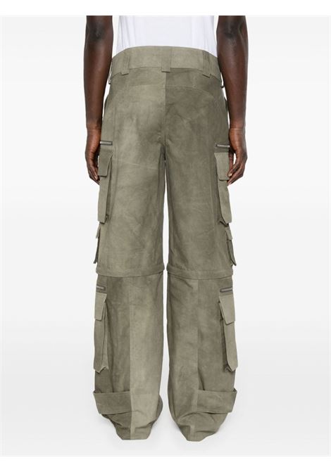 Military green loose-cut cargo trousers - men IH NOM UH NIT | NUS24309105