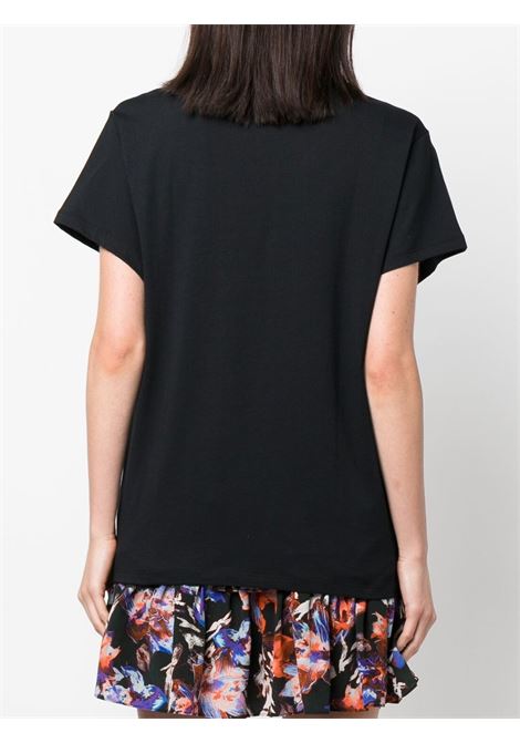 T-shirt girocollo in nero di Iro - donna IRO | 00PWF19TABITHABLA0100P
