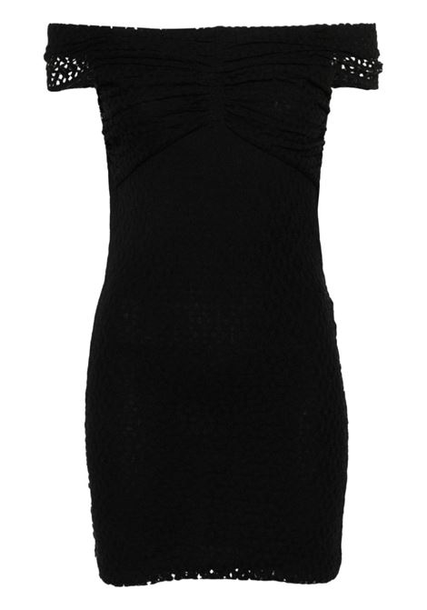 Black Hayra off-shoulder lace dress - women IRO | 24SWP33HAYRABLA0124S