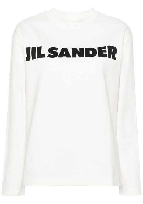 T-shirt a maniche lunghe con logo in bianco - unisex JIL SANDER | J02GC0107J45148102