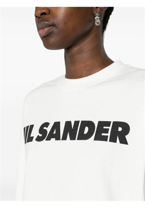 White logo-print long-sleeved t-shirt - unisex JIL SANDER | J02GC0107J45148102