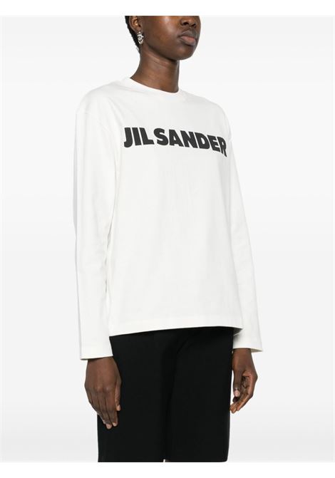 White logo-print long-sleeved t-shirt - unisex JIL SANDER | J02GC0107J45148102