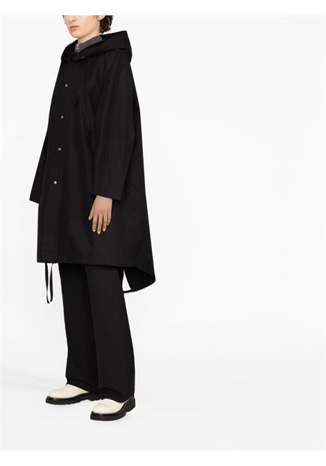 Black logo-print parka coat ? women  JIL SANDER | J04AH0002J45046001