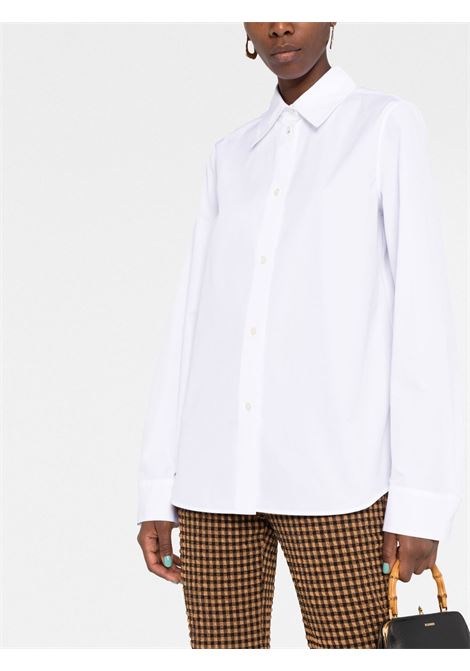 White long-sleeved shirt - women JIL SANDER | J04DL0003J45001100
