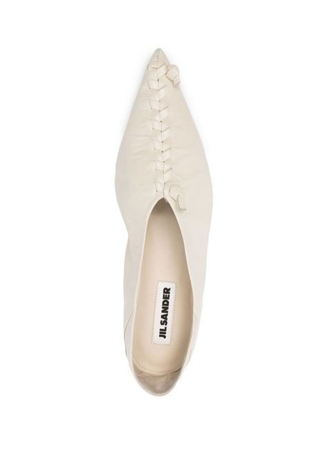 Beige knotted leather ballerina shoes Jil Sander - women JIL SANDER | J15WZ0004P4864277