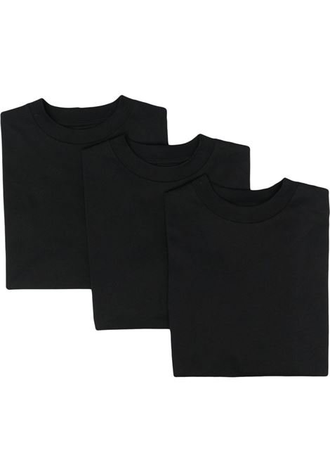 Black set of 3 t-shirts with logo - unisex JIL SANDER | J40GC0001J45048001