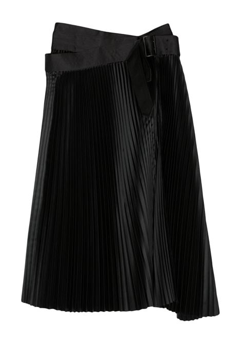 Black pleated midi satin skirt Junya Watanabe - women JUNYA WATANABE | JMS0071
