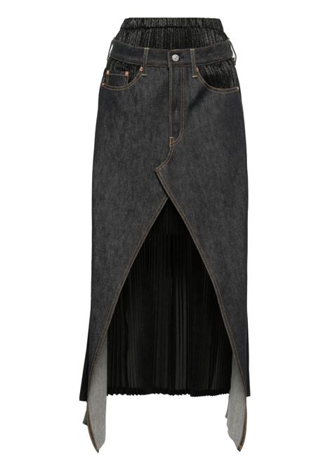 Blue and black asymmetric denim skirt - women JUNYA WATANABE | JMS1051