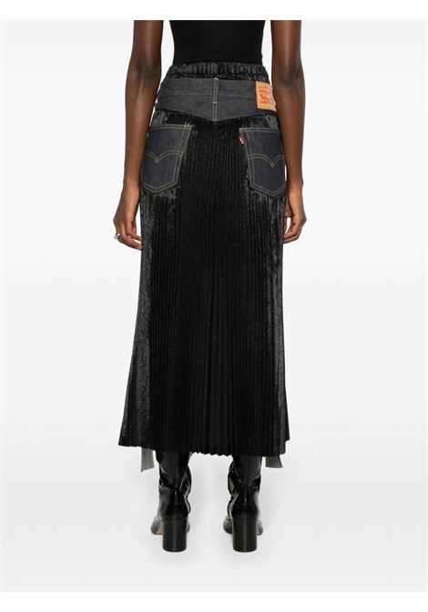 Blue and black asymmetric denim skirt - women JUNYA WATANABE | JMS1051