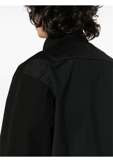 Black panelled-design long-sleeve shirt - men JUNYA WATANABE | WMB0091