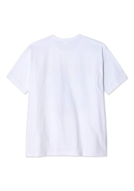 T-shirt con stampa grafica in bianco - uomo JUNYA WATANABE | WMT0183