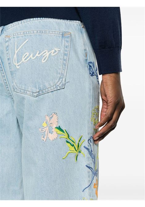 Jeans Sumire a gamba ampia in blu chiaro - donna KENZO | FE52DP2226B4DT