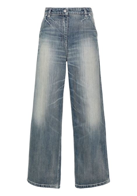Medium blue wide-leg jeans ? women