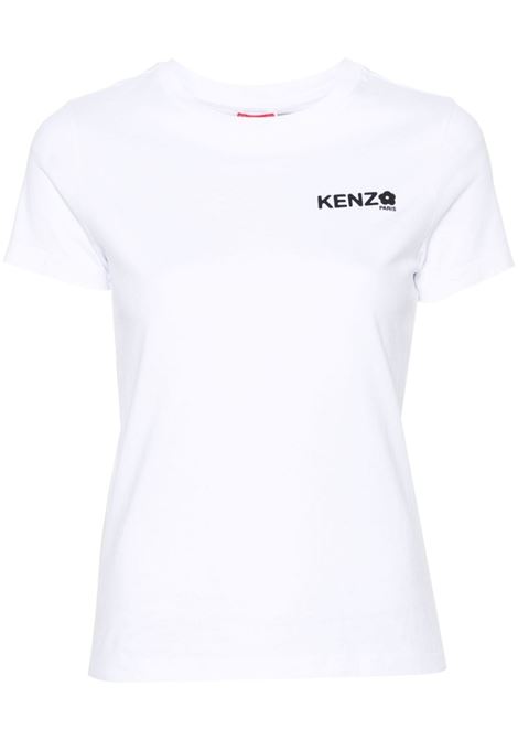 T-shirt con stampa in bianco - donna