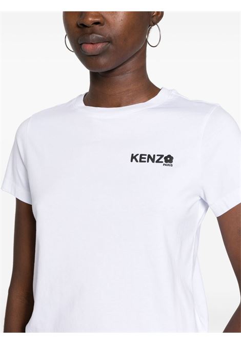 T-shirt con stampa in bianco - donna KENZO | FE52TS1114SO01