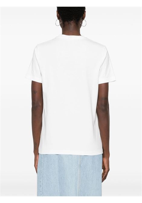 White logo-print T-shirt - women KENZO | FE52TS1184SO02