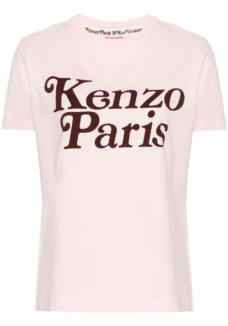 Pink x Verdy logo-print T-shirt - women KENZO | FE52TS1184SO34