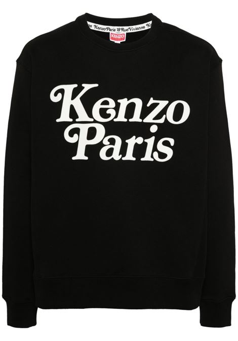 Felpa Kenzo x Verdy con logo in nero - uomo KENZO | FE55SW1464MG99J