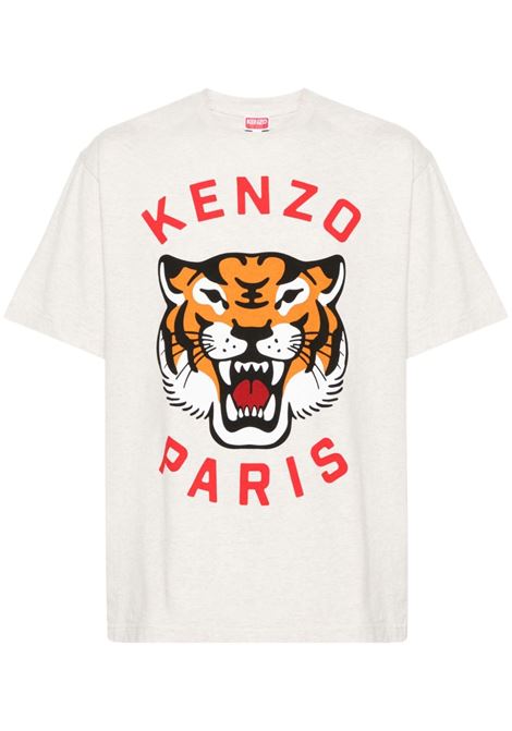 T-shirt Lucky Tiger in grigio - uomo KENZO | FE58TS0064SG93