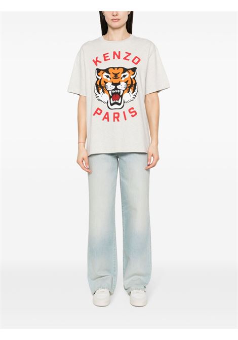 T-shirt Lucky Tiger in grigio - uomo KENZO | FE58TS0064SG93
