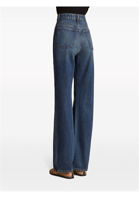 Blue high-waisted straight-leg jeans - women KHAITE | 1032908005005