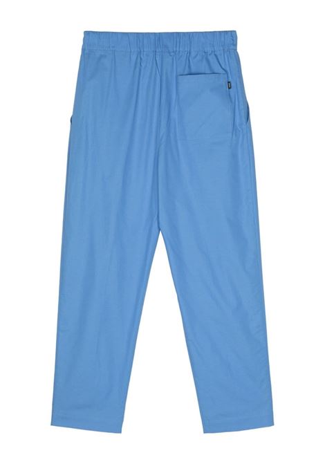 Sky blue tapered-leg poplin trousers Laneus - men LANEUS | S4LAMAPA049186