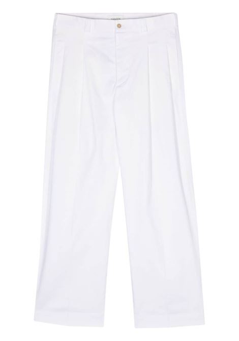 Pantaloni sartoriali con pieghe in bianco Laneus - uomo LANEUS | Pantaloni | S4LAMAPA093013