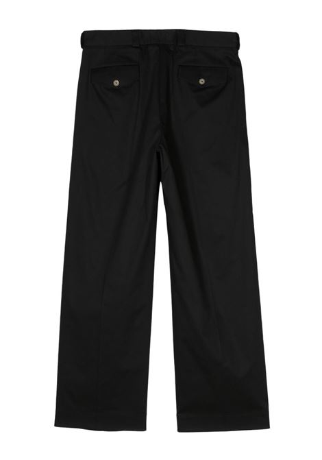 Black pleat-detailed tailored trousers Laneus - men LANEUS | S4LAMAPA093110