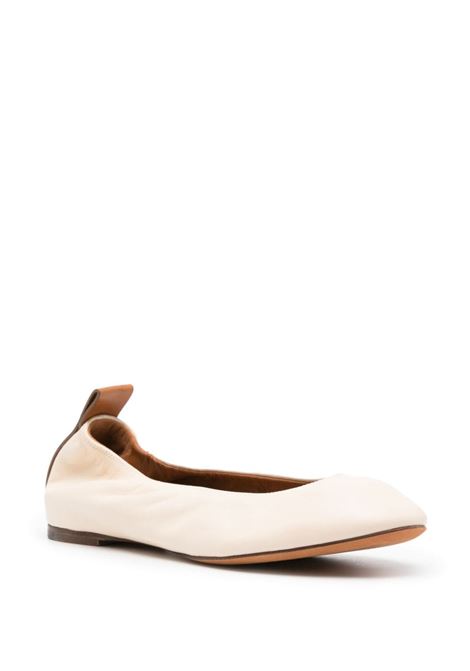 Ballerine con punta rotonda in beige - donna LANVIN | FWBAMB02NAPA052