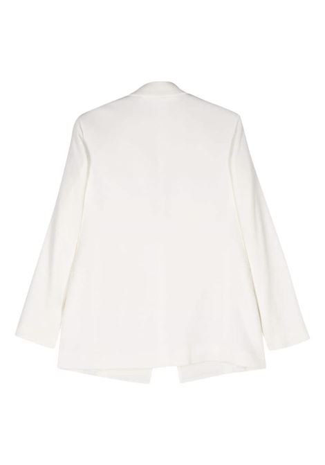White rose-button single-breasted blazer - women LANVIN | RWJA00035874041