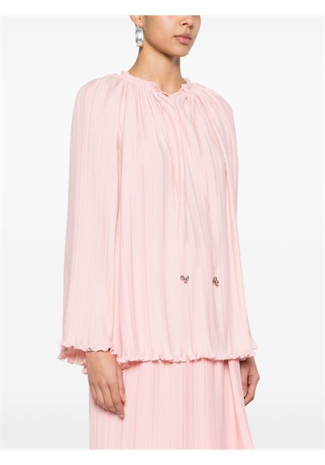 Blusa a maniche lunghe con pieghe in rosa - donna LANVIN | RWTO00015904520