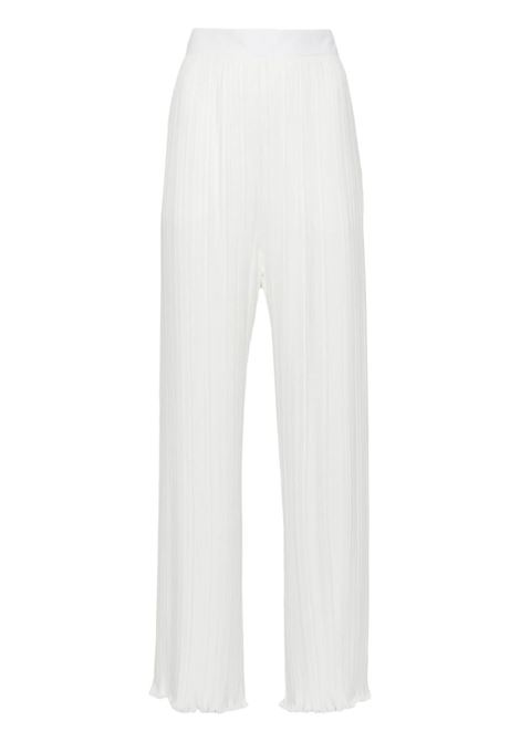 Pantaloni dritti con pieghe in bianco - donna LANVIN | RWTR00085904001