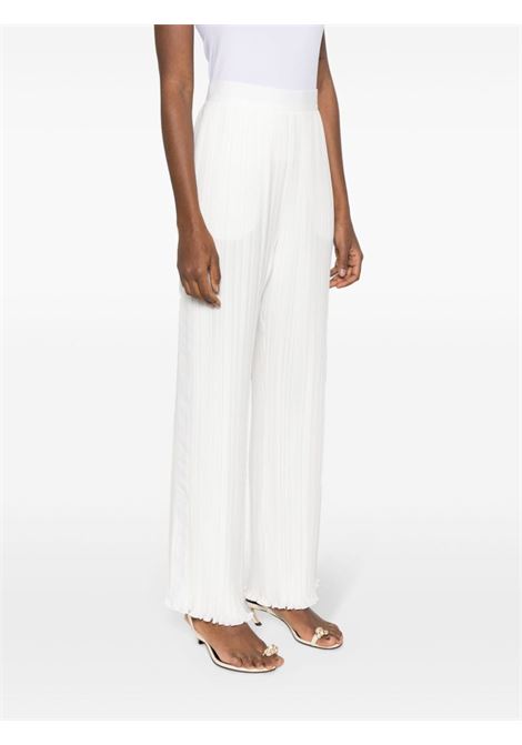 White straight-leg pleated trousers - women LANVIN | RWTR00085904001