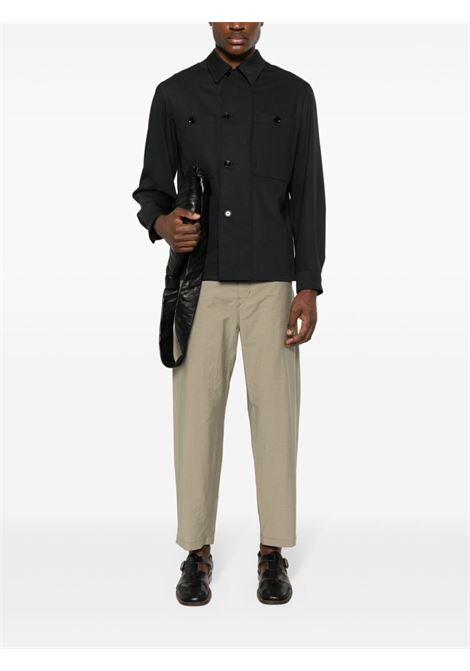 Giacca-camicia stile militare in nero - unisex LEMAIRE | JA1046LF1210BK995