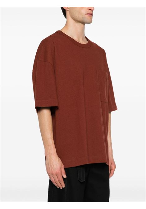 T-shirt con taschino in rosso  - uomo LEMAIRE | TO1165LJ1010BR400