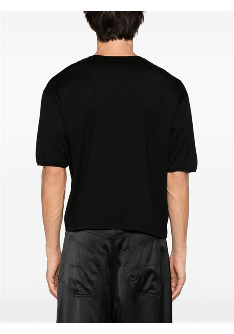 Black crew-neck T-shirt - men LEMAIRE | TO1231LJ1018BK999