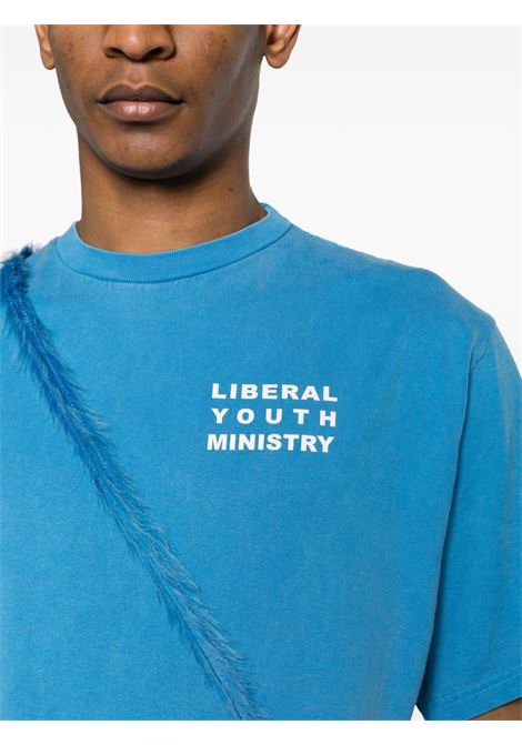 T-shirt con stampa in blu - uomo LIBERAL YOUTH MINISTRY | LYM05T1031