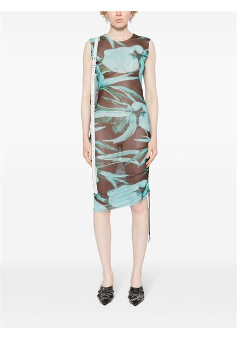  Turquoise Heatwave floral-print dress - women LOUISA BALLOU | 1141205042