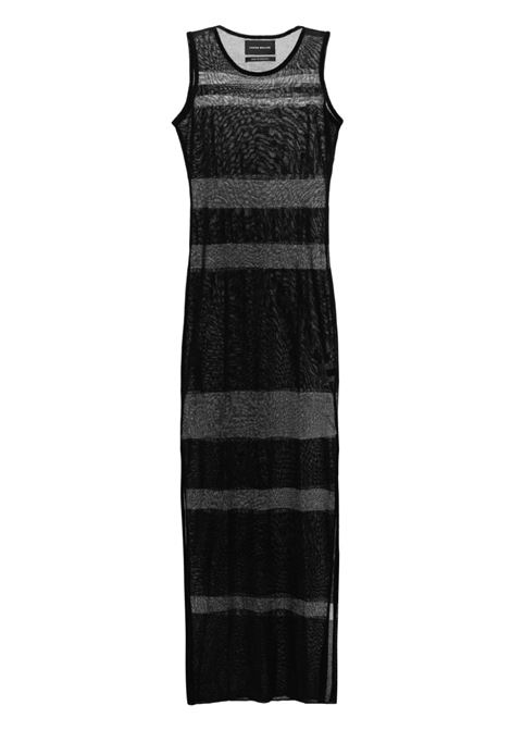 Black Sea Breeze sheer-knit maxi dress - women LOUISA BALLOU | 1141330999