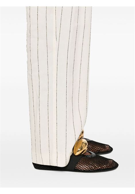 Pantaloni Enyo con pieghe in bianco - donna LOULOU STUDIO | ENYOIVRYBLK