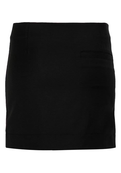 Black button-up wrap miniskirt - women LOULOU STUDIO | MAHAZBLK