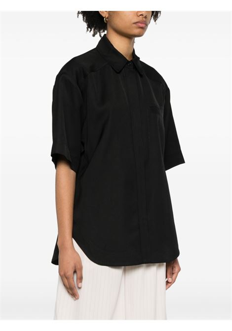 Black short-sleeves shirt - women LOULOU STUDIO | MOHELIBLK